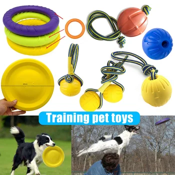 

Newly Flying Discs Pet Dog Training Ring Puller Resistant Bite Floating Toy Puppy Outdoor Game Playing Products TE889