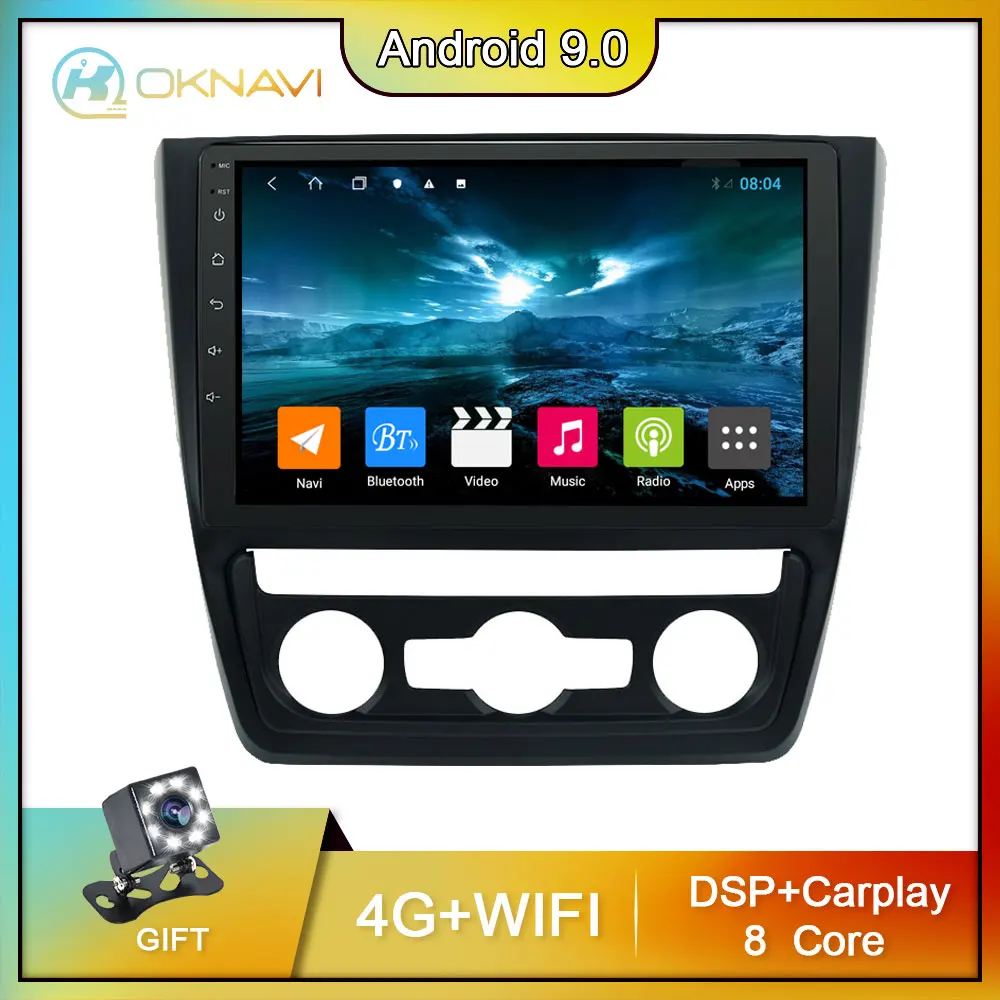 

OKNAVI 4G+64G Car Multimedia Video Player For Skoda Yeti 2009-2018 For High-configured Navigation GPS Stereo 2 Din Radio No DVD