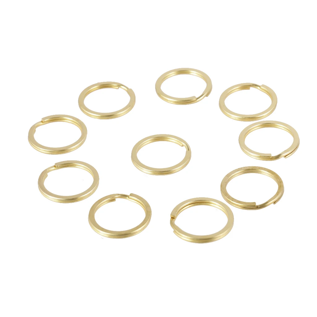 

20x Brass Split Key Rings Chain Bag Charms Clasp Loop Findings DIY 25mm+30mm