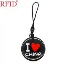 UID S50 1K 13,56 Mhz Сменные перезаписываемые NFC RFID карты именные метки значок ключ жетон дубликат IC карты круговой падение клей брелок 1