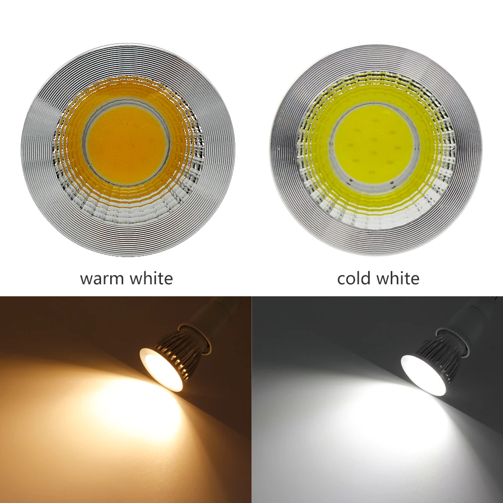 10 шт./лот COB Светодиодный прожектор 9 Вт 12 15 Led светильник GU10/GU5.3/E27/E14 85 265V MR16 12В