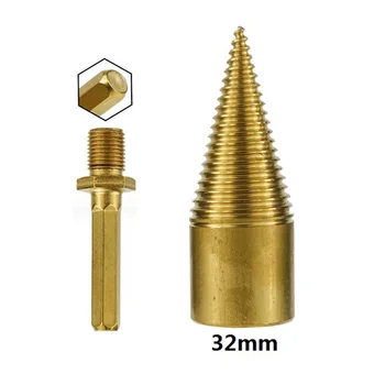

High Speed Steel Firewood Drill Bit Wood Splitter Screw Splitting Cone Driver For A Wide Range Of Use