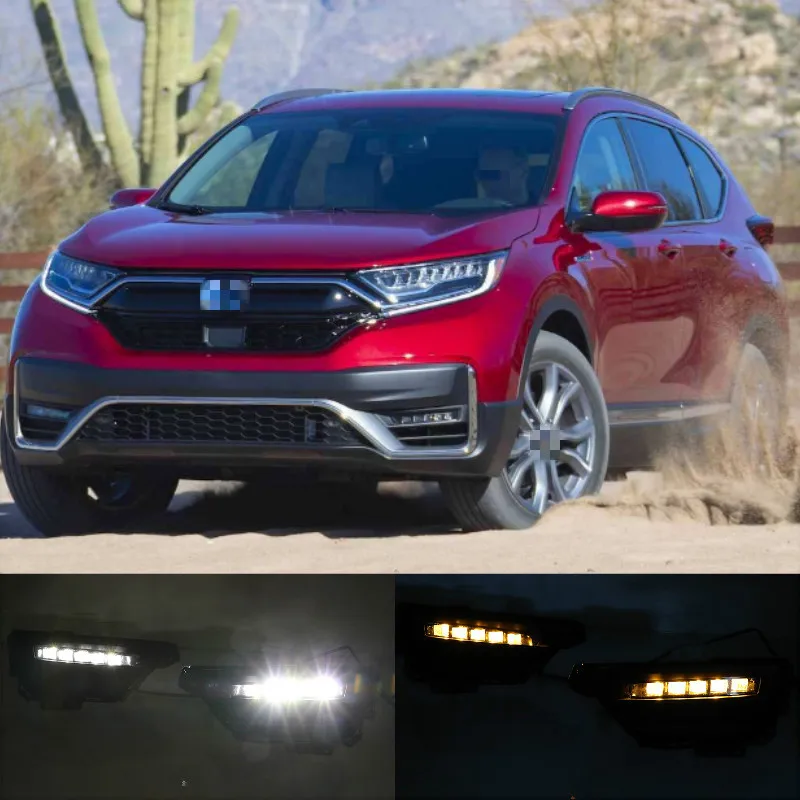 

1Pair For Honda Cr-V Crv 2020 2021 DRL LED Daytime Running Light Bumper signal light Fog Lamp