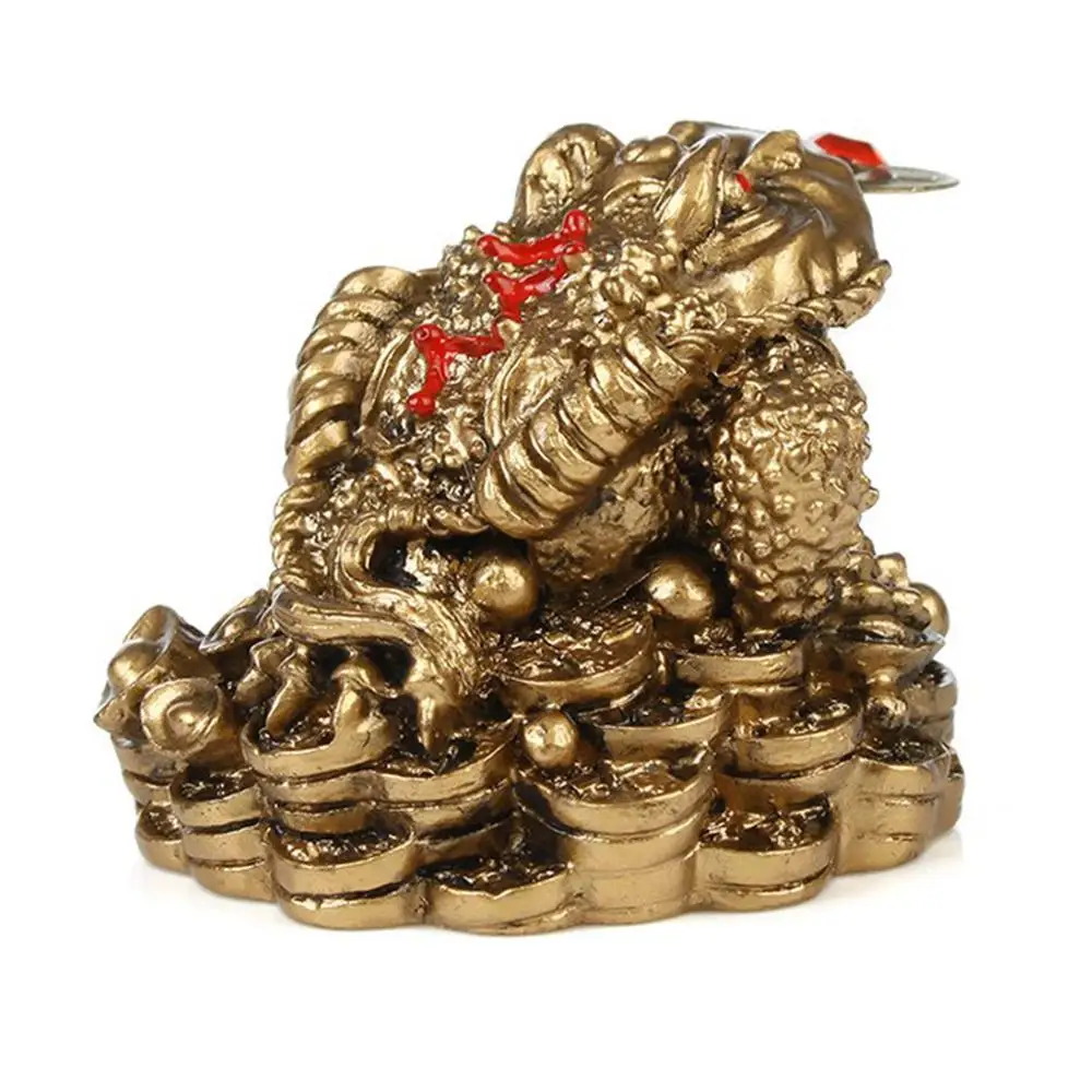 Китайская фэн-шуй жаба удача богатство китайская Золотая лягушка Статуэтка для домашнего офиса украшение лучшее пожелание рождественские подарки