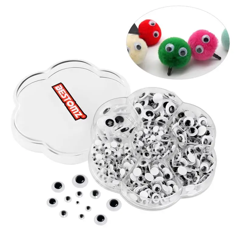 

700pcs DIY Eyeball Stickers Wiggle Minion DIY Scrapbooking Crafts Toy Accessories Eyes With Storage Box