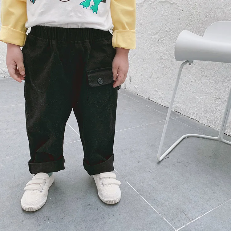 Spring Childrenswear Men And Women Children Casual Pants Children Korean-style Loose-Fit Shuttle Needle Washing Water Skinn