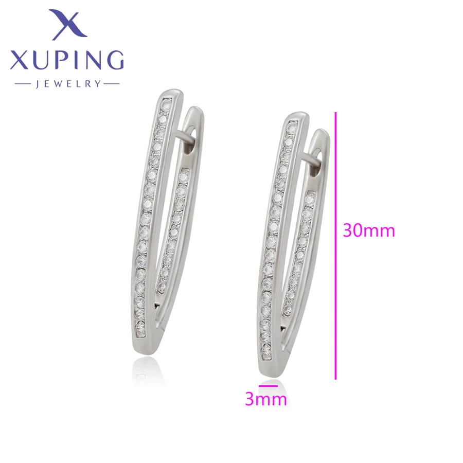 Xuping Jewelry  Store Hot Sale Women Huggies Earrings for Women Gifts of European Pattern Design Party Trendy Model A00718530