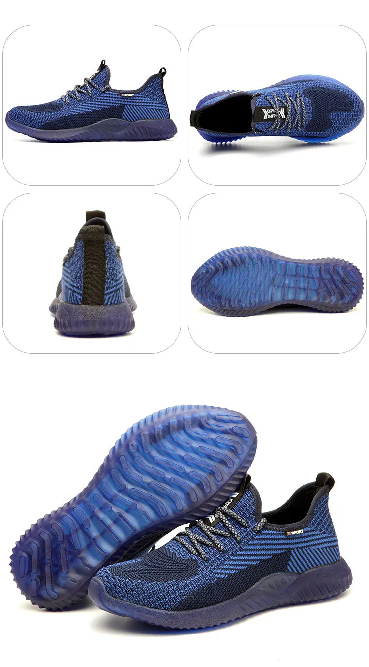 Большие размеры 36-48, безопасная обувь Рабочая обувь из сетчатого материала со стальным носком мужские ПРОКАЛЫВАЮЩИЕ Ботинки легкие дышащие рабочие кроссовки