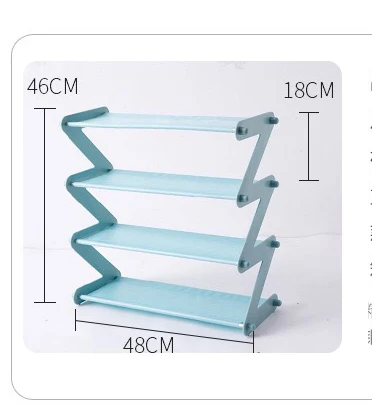 Простая сборная полка для обуви из нержавеющей стали, сохраняющая пространство, тапочки на высоком каблуке, для дома, общежития, складная, 4 слоя, органайзер для хранения