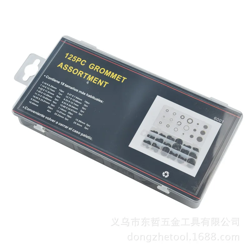 

125 PCs Black And White with Pattern O-ring Cylinder, Valve, Car Chemical Pipeline, Pipe Rubber Sealing Ring