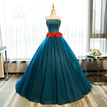 Angelsbridep с вырезом "лодочка" Атласное Бальное Платье кушак с красными цветами бальные платья сладкий 16 платье Vestidos De 15 Anos на заказ