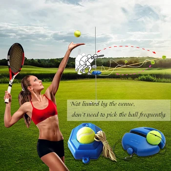 

Tennis Supplies Heavy Duty Training Aids Tool With Elastic Rope Practice Self-Duty Rebound Tennis Trainer Partner Sparring