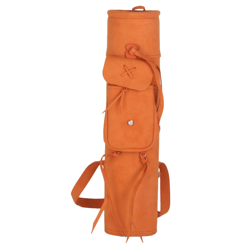 

TRADITIONAL ARCHERY SUEDE LEATHER SIDE/HIP BACK QUIVER BELT BAG STORAGE BAG