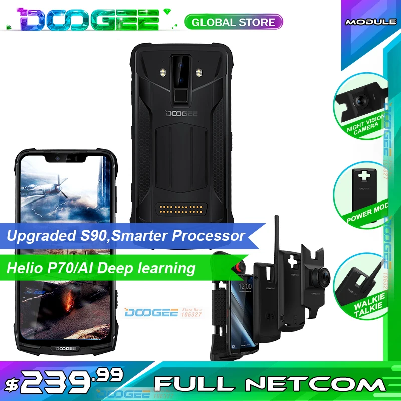 Doogee S90 Pro модульный прочный мобильный телефон IP68 Helio P70 6 18 &quotдисплей Восьмиядерный