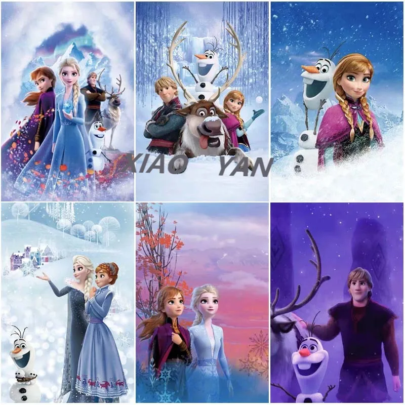 Disney 5D Diy &quotFrozen&quot Diamond Painting Cartoon Embroidery Full Mosaic Cross Stitch Kit Home Decoration Gift | Дом и сад