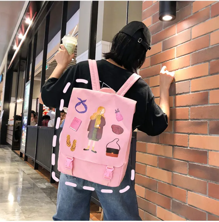 新款双肩包_秋季新款双肩包女学院风卡通休闲韩版可爱学生大容量定制---阿里巴巴_10