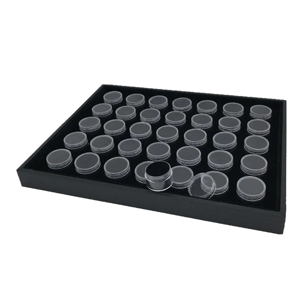 

Black Foam Gem Jars Diamond Painting Storage Case Tool Diamond Painting Box Gemstone Beads Organizer Accessories Shockproof