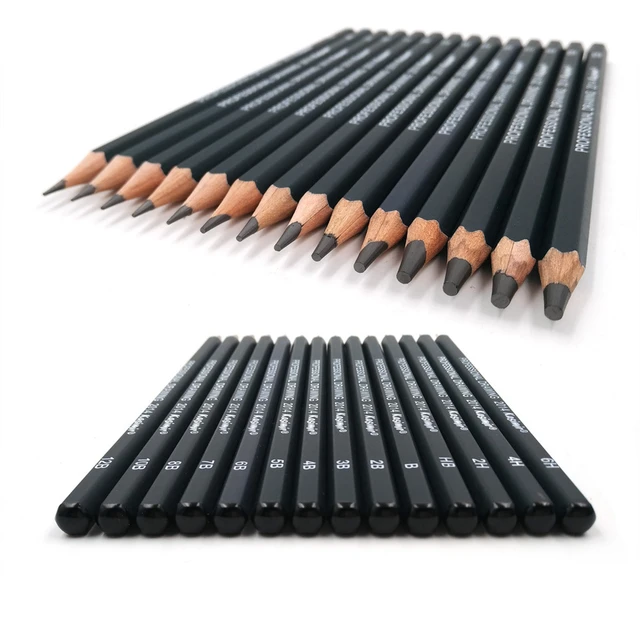 6Pcs Set Professional Woodless Graphite Charcoal Pencils HB / 2H