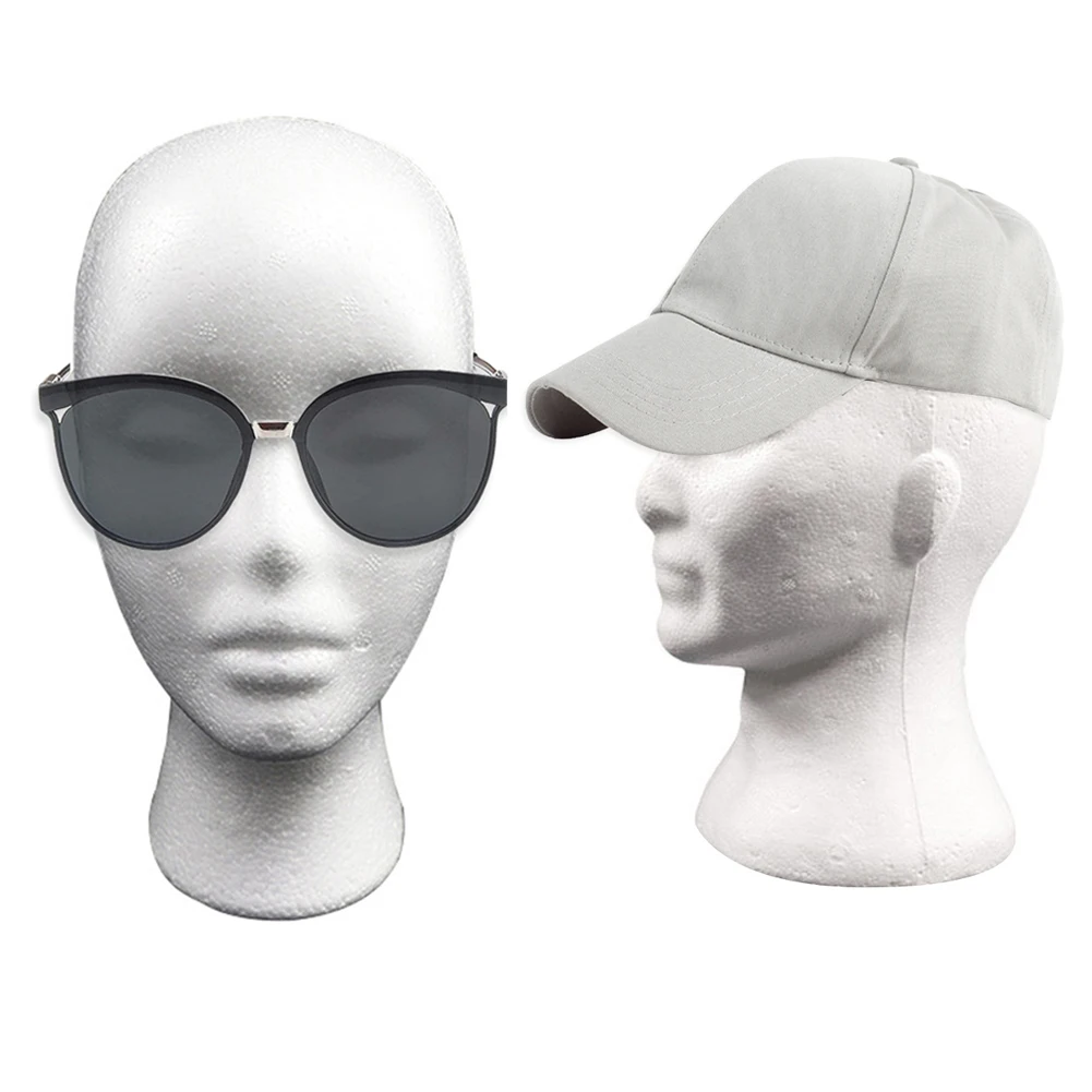 Foam Mannequin Head Female Head Model Polystyrene Styrofoam For Hat Hair Wigs Glasses Cap Display Holder Stand Rack