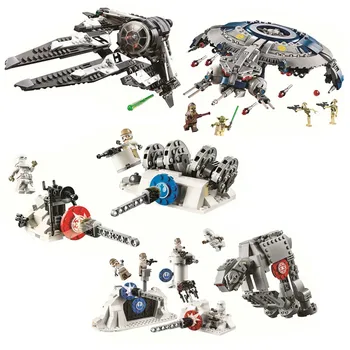 

lepines Star Wars Droid Gunship Ace TIE Interceptor Major Vonreg Fighter Building Blocks Bricks Kids Toys
