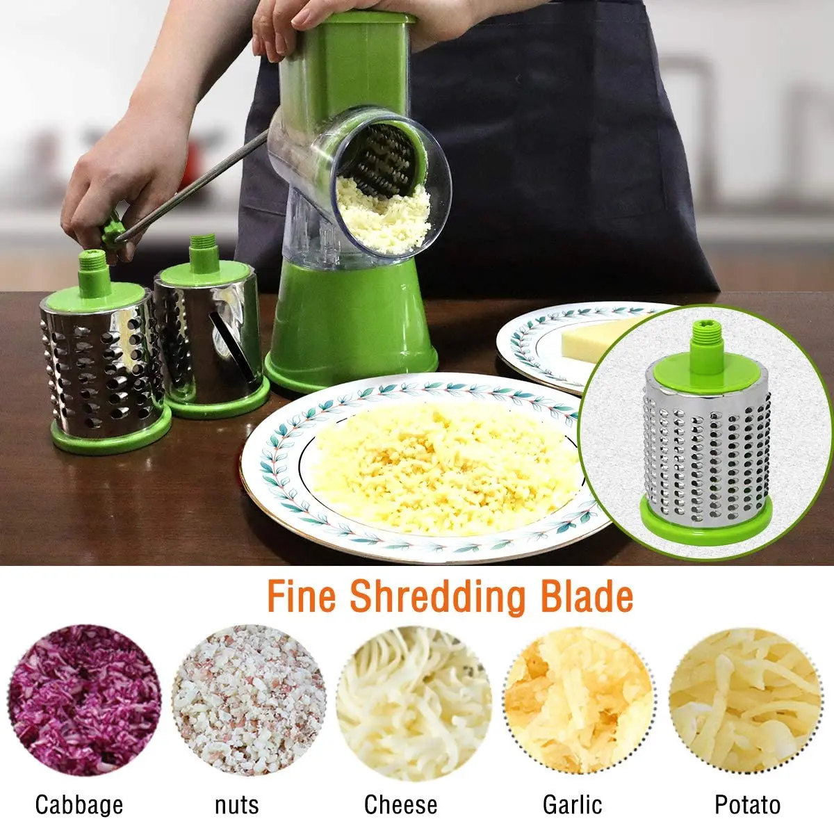 Vegetable Shredder Stainless Steel Multi-function Shredder Potato Carrot  Shredder Slicer Kitchen Tool