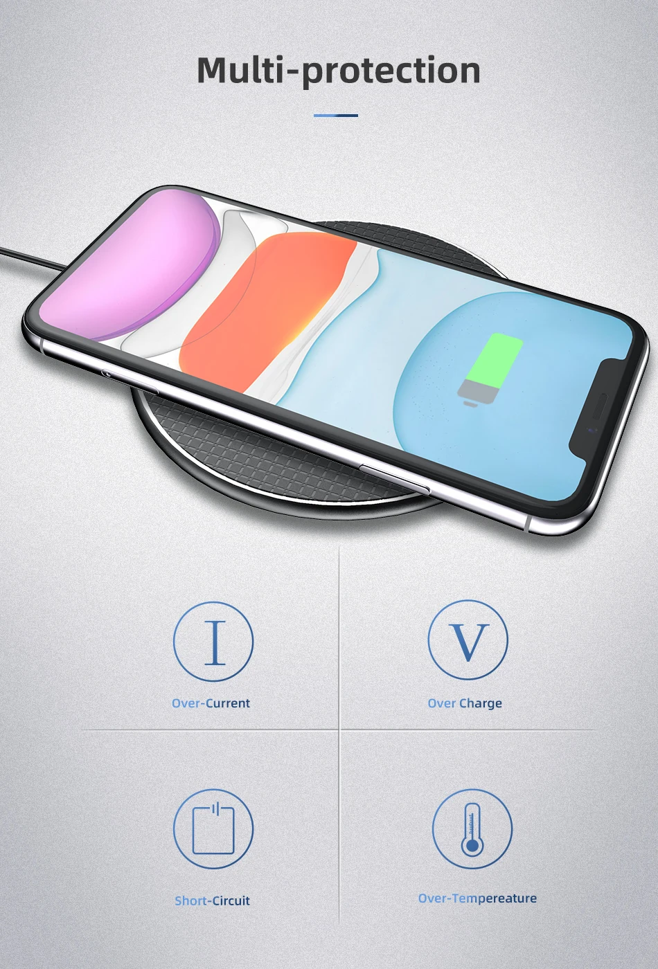 !ACCEZZ 10w Qi Fast Wireless Charger For iPhone 8 Plus XS 11 Pro Max Huawei Mate P20 P30 Pro Xiaomi mi9 Phone Wireless Charging (7)