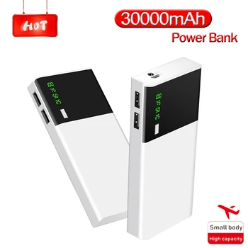 

Power Bank 30000 MAh Fast Charging Portable Phone Battery Dual USB Charger LCD Digital Display Mobile Power External Battery