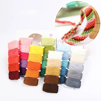 

New 50 Meters Colorful Embroidery DIY Cotton Line Branch Threads Floss Skein Cross Stitch Thread Weave Accessories