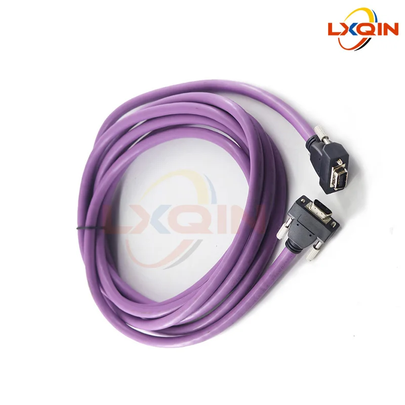 Lxqin Peças Impressora 14 Pinos Pci Data Cabo para Allwin Xuli Humano Thunderjet K-jet Gongzheng Impressora de Alta Densidade Cabo Roxo - Imagem 2
