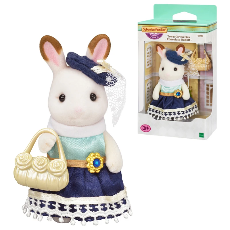 Sylvanian Family city Girl серия шоколадных кроликов Sister кукольный домик пушистая
