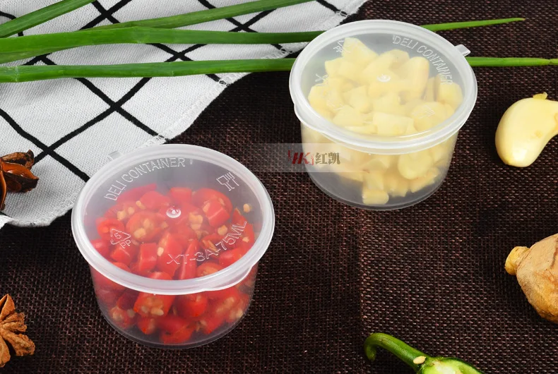 Manufacturers Direct Supply 3 Oz Disposable Sauce Cup with Lid One-piece Sealed diao liao bei Pp Transparent Packed Soy Sauce Cu