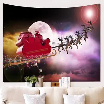 

DishyKooker 3D Christmas Wall Hangings Carpet Tapestry Xmas Wall Decoration