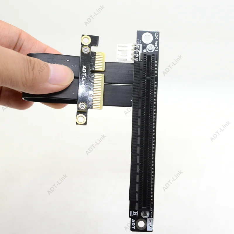 PCI E Riser Card Express PCIE 4X to 16X адаптер SATA 4Pin power GEN 3 0 кабель для майнинга|Компьютерные