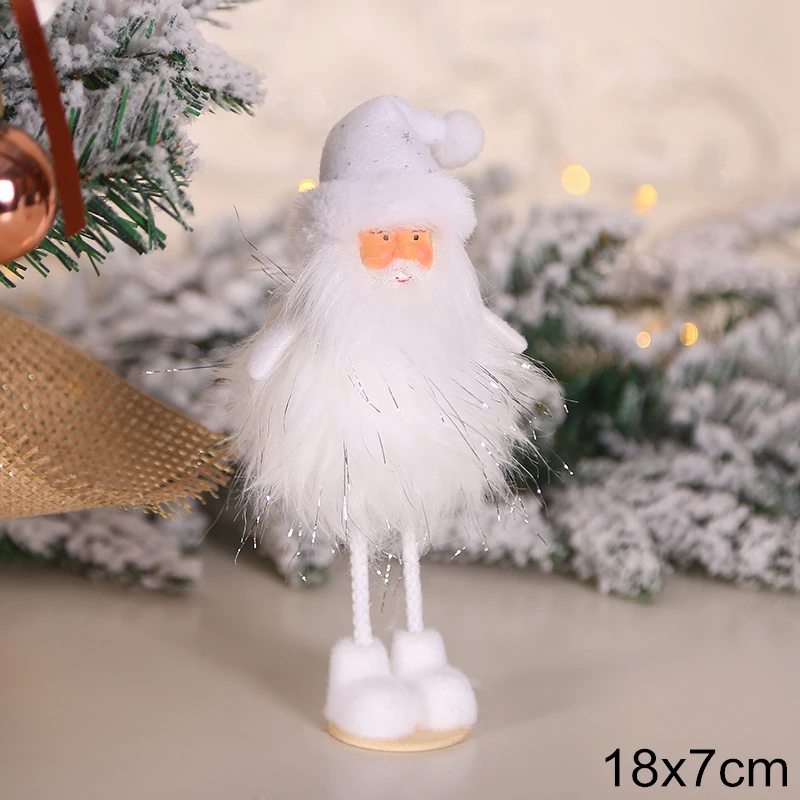 0139-Santa Claus Год Счастливого Рождества украшения Рождество в виде ангела, эльфа белые рождественские украшения для елки игрушки Рождественский Декор Swiateczne Natal - Цвет: 0139-Santa Claus
