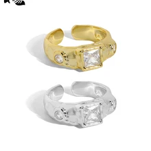S'STEEL 925 Sterling Silver Rings Extremely Simple Designer Irregular Surface For Women Gold Wedding 2021 Trend Fine Jewellery