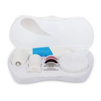 

9in1 Ultrasonic Massage Beauty Machine Waterproof Electric Facial Cleansing Device Spin Brush Set with 3 Exfoliating Brush Heads
