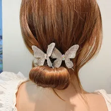 

1Pcs DIY Hair Style Hair device braided hair artifact lazy curly hair stick butterfly hairpin flower bud hair ornament headdress