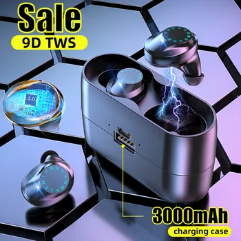 

Wireless Headphones IPX7 Waterproof Touch Control 9D TWS Bluetooth 5.0 Stereo Earbuds Sports Earphones Headsets with Microphone