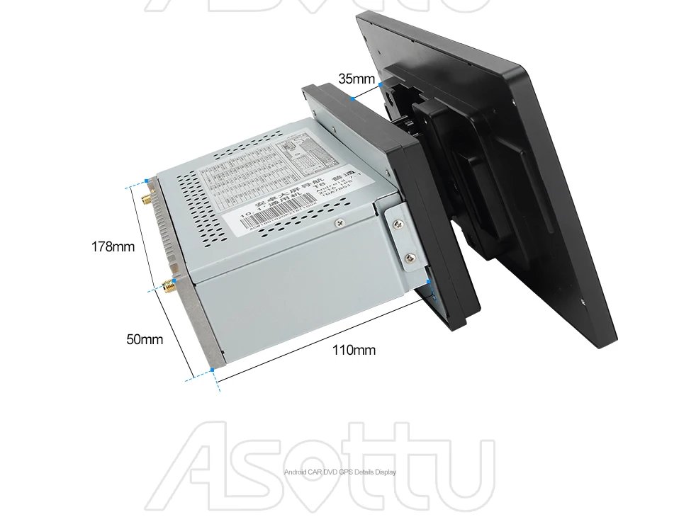 Perfect Asottu 10.1 inch  PX30 android 9.0 car dvd gps navigation radio video player universal radio car universal multimedia 1 din 19