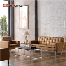 Высокое качество, современный кожаный цветной офисный домашний гостиной, зона приема, диван, журнальный столик, набор