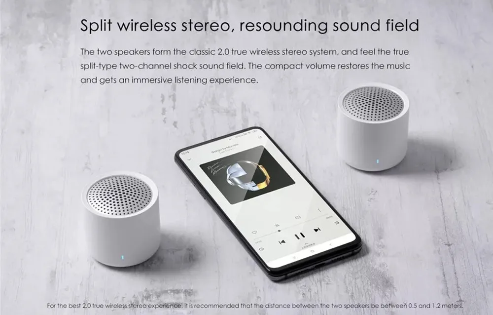 Xiaomi Портативный TWS Bluetooth 5,0 колонки мини 2,0 Двухканальный беспроводной стерео Бас Сабвуфер с HD микрофоном 2 шт