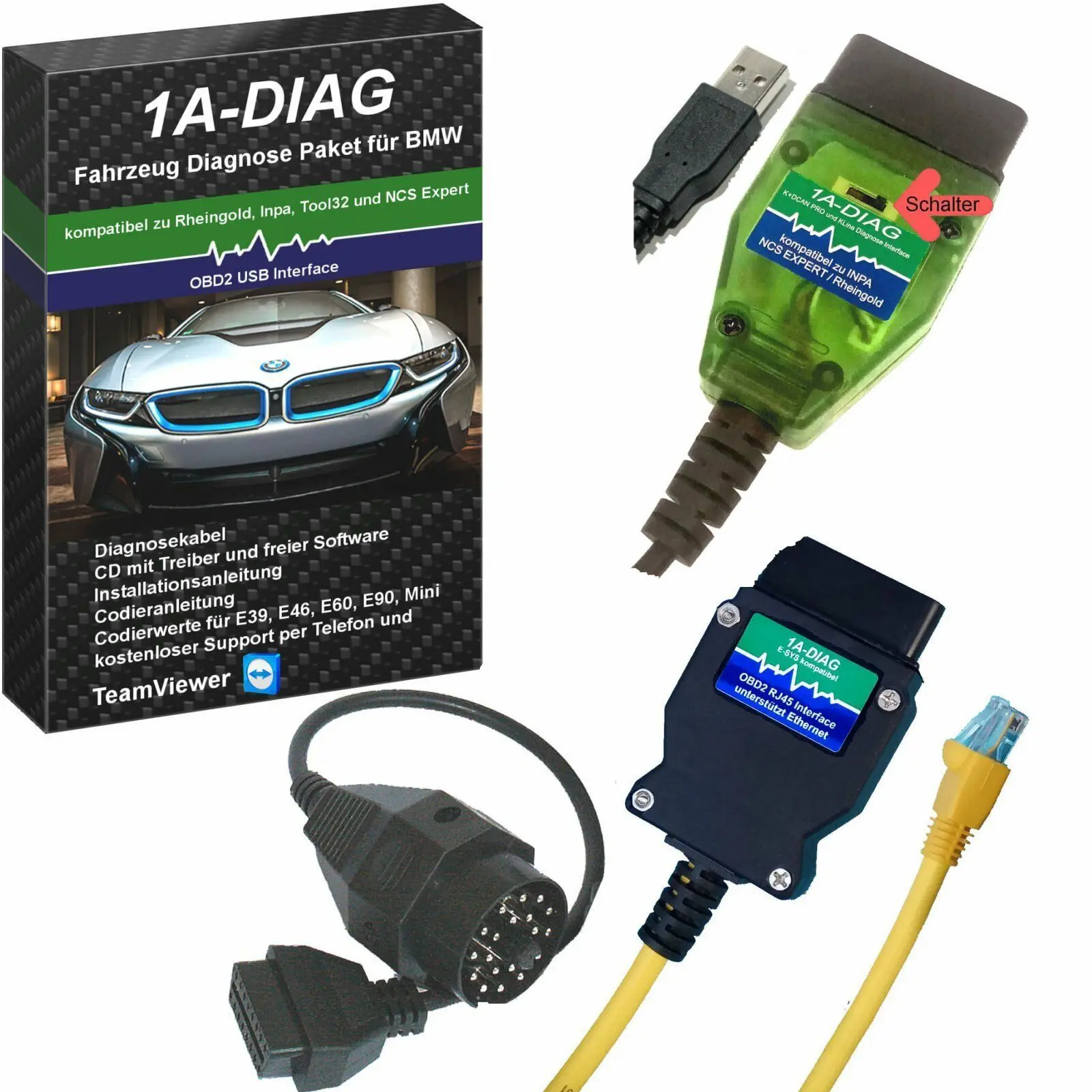 1a Diag K Dcan Kline Enet Diagnostic Set For Bmw Inpa Rheingold Ista E Sys Ncs Aliexpress
