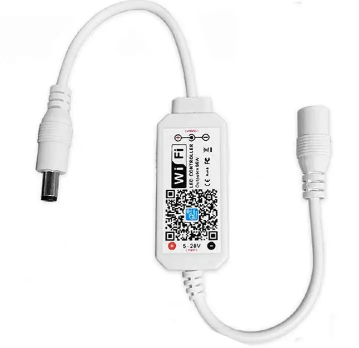 SIngle Color DC5-28V Мини wifi Bluetooth RGB/RGBW Led контроллер Диммер Amazon Alexa Google домашний телефон для полосы светильник - Цвет: SIngle Color