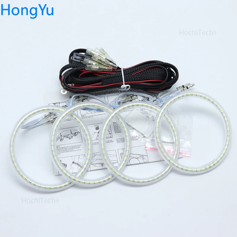 Buy For Volkswagen VW Scirocco with projector Super Bright white color 3528 SMD led Angel Eyes kit daytime running light DRL