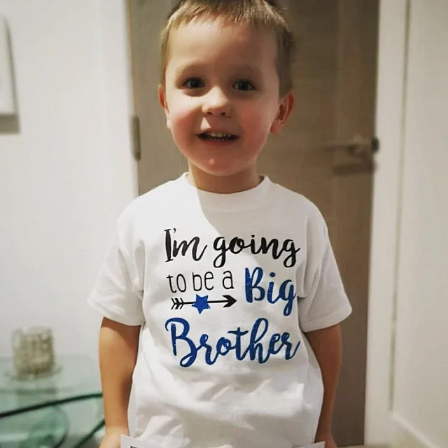 

I'm Going To Be A Big Brother Birth & Pregnancy Announcement T-Shirt Top Boy Baby Son Family Look Tshirts Summer Fashion Tee