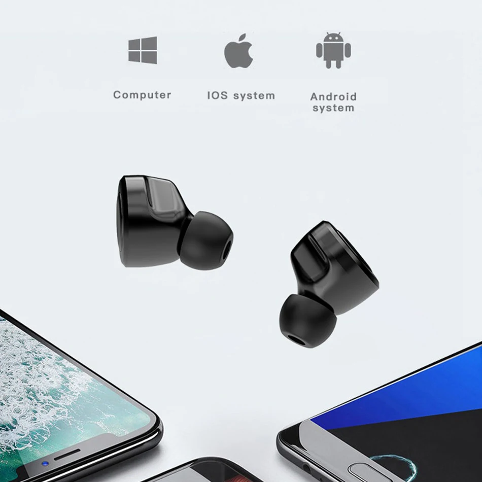 Wireless Bluetooth Earphone with Microphone Sports Waterproof Wireless Headphones Headsets Touch Control Music Earbuds For Phone