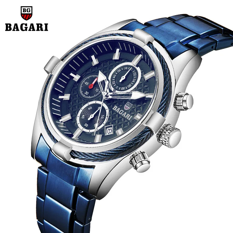 

Watch Hot Selling Multi-functional Men Watch Steel Band Waterproof Night Light Sports Watch Watch