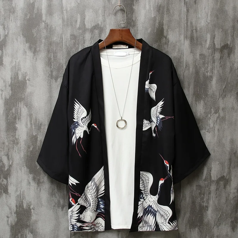 Japanese Kimono Man Traditional Japanese Kimonos Cardigan Kimono Men Yukata Men Male Streetwear Haori 10632