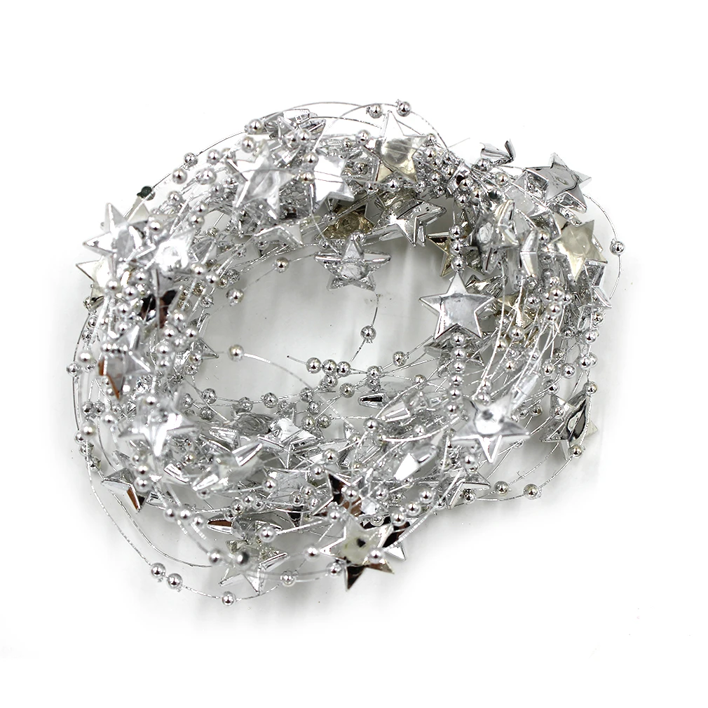 5 Meters 6 colors Fishing Line Artificial Pearls Beads Chain star shape Wedding Party Decoration Products Supply 5 Meters 6 colors Fishing Line Artificial Pearls Beads Chain star shape Wedding Party Decoration Products Supply