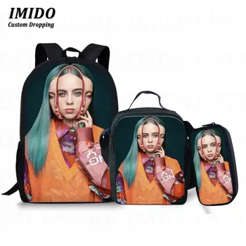 

Billie Eilish Women Backpacks Everything I Wanted Print Kids 3 Pcs/Set School Backpacks Students Book Bag for Children Bagpacks